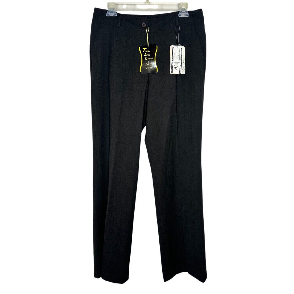 I.c.y Women’s Tummy Control Brown Wool Blend Trouser Pants Size 8 New